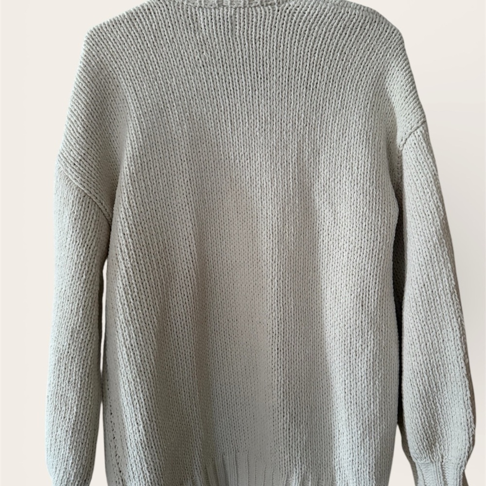 American Eagle Cream Knit Cardigan XS Cozy Open Front - Picture 6 of 6